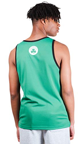 Ultra Game NBA Boston Celtics Mens Jersey Tank Top Mesh Sleeveless Muscle T-Shirt, Team Color, Medium