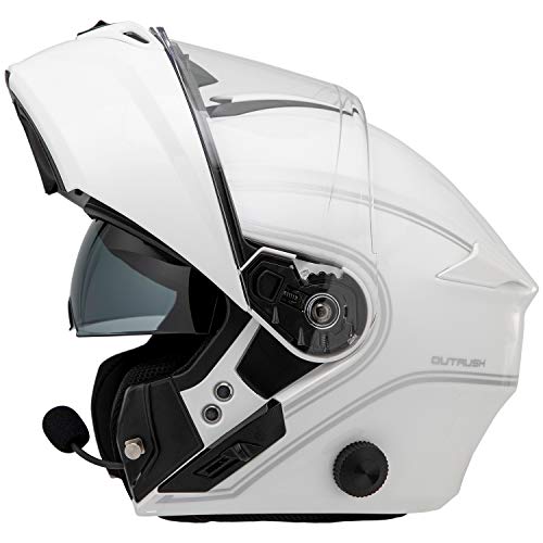 Sena Outrush Modular Smart Helmet (Gloss White, Small) (OUTRUSH-GW00S)