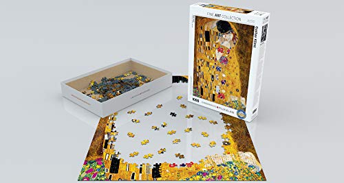 Gustav Klimt The Kiss 1000 Piece Jigsaw Puzzle by Eurographics , Yellow