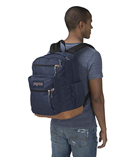 JanSport Cool Student Backpack for College Students, Teens, with 15-inch Laptop Sleeve, Navy - Large Computer Bag Rucksack with 2 Compartments, Ergonomic Straps - Bookbag for Men, Women