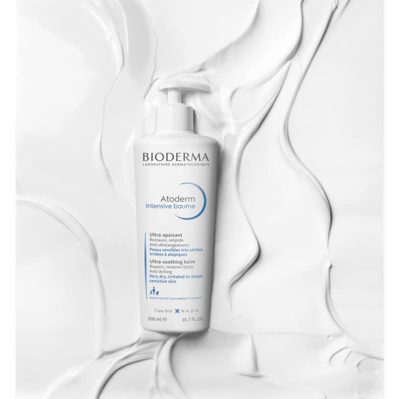 Bioderma - Atoderm - Intensive Balm - Intensely Nourishing Body Cream - Soothes discomfort - for Very Dry Sensitive Skin - 16.7 Fl Oz