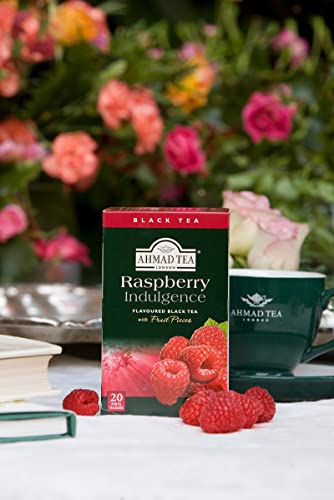 Ahmad Tea Company, Blk Rspbrry, Raspberry Indulgence, 120 Count (Pack of 6)