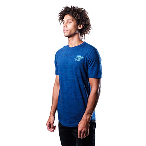 NBA Oklahoma City Thunder Mens NBA Men's Active Basic Space Dye Tee Shirtt, Team Color, XL