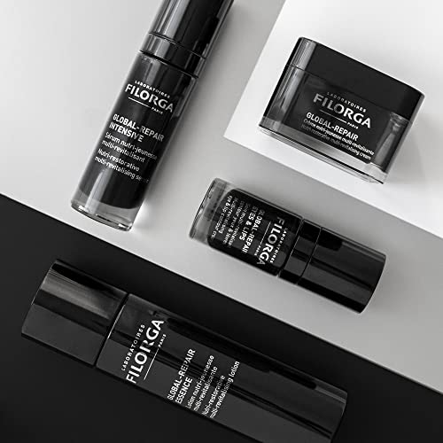 Filorga Global-Repair Intensive Anti Aging Face Serum, Skincare Treatment With Ceramides, Omegas, and Vitamins For Skin Firming, Wrinkle Reduction, and Complexion Evening, 1 fl. oz.