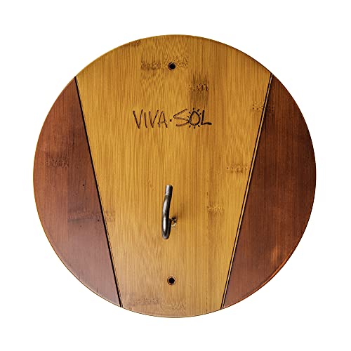 Viva Sol Premium Bamboo Walnut Finish Hook and Ring Target Game for Use Indoors and Outdoors