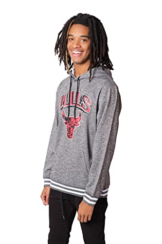Ultra Game NBA Men's Soft Fleece Hoodie Sweatshirt Heather Gray Small