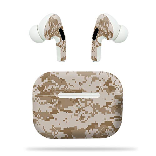 MightySkins Compatible with Apple Airpods Pro - Desert Camo | Protective, Durable, and Unique Vinyl Decal Wrap Cover | Easy to Apply, Remove, and Change Styles | Made In The USA (APAIPOPR-Desert Camo)