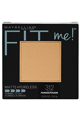 Maybelline Fit Me Matte + Poreless Pressed Face Powder Makeup and Setting Powder, Golden, 1 Count
