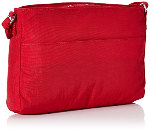 Kipling womens Women's New Angie Handbag, Lightweight Bag, Nylon Travel Crossbody Bag, Red Rouge, 10.5 L X 8 H X 2 D US