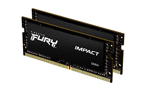 Kingston FURY Impact 32GB (2x16GB) 2666MT/s DDR4 CL16 Laptop Memory Kit of 2 | Intel XMP | AMD Ryzen | Plug n Play | Low Power Consumption | KF426S16IBK2/32.