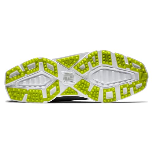 10 FootJoy Men's Superlites XP Golf Shoe, Grey/Lime