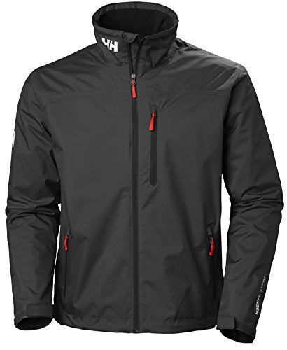 Helly Hansen Men's Crew Waterproof Windproof Breathable Rain Coat Jacket, 990 Black, Small