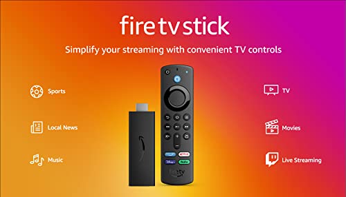 Fire TV Stick with Alexa Voice Remote (includes TV controls), free and live TV without cable or satellite, HD streaming device