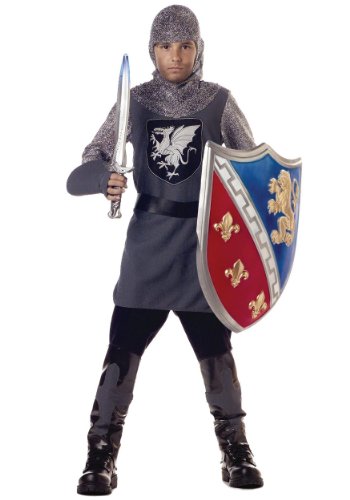 Kid's Valiant Knight Costume X-Small (4-6) Gray