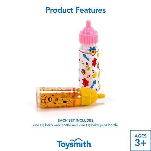 Toysmith My Sweet Baby, Magic Baby Bottle Set, Two Bottles, For Boys and Girls Age 3+