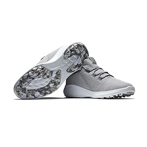 FootJoy Men's Fj Flex Coastal Previous Season Style Golf Shoe, Grey/White, 9