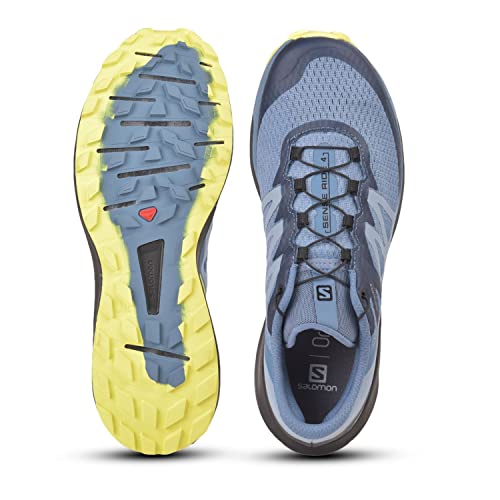 Salomon Sense Ride 4 Trail Running Shoes for Men, Copen Blue/Black/Evening Primrose, 11
