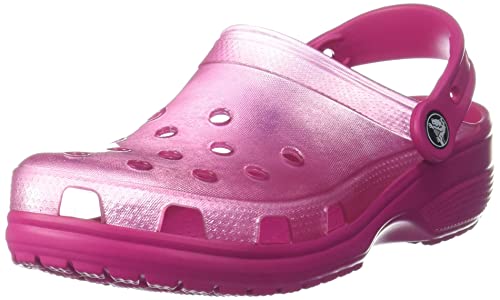 Crocs Unisex Men's and Women's Classic Translucent Clog, Candy Pink, 11 US