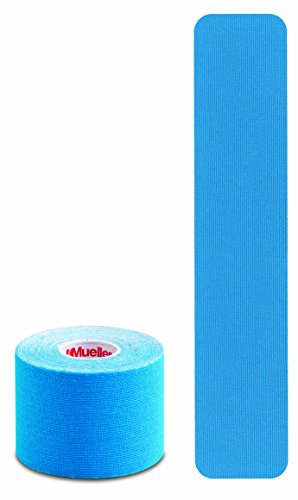 Mueller Sports Medicine Kinesiology Tape I-Strip Roll (20 Strips), Blue, 2' x 9.75'