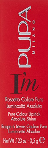 Pupa Milano I Am Pure-Colour Lipstick - Intense Color And Absolute Brightness - High Concentration Of Pigments - Lightweight And Flawless - Melts Perfectly On Lips - 208 Sunny Coral - 0.123 OZ