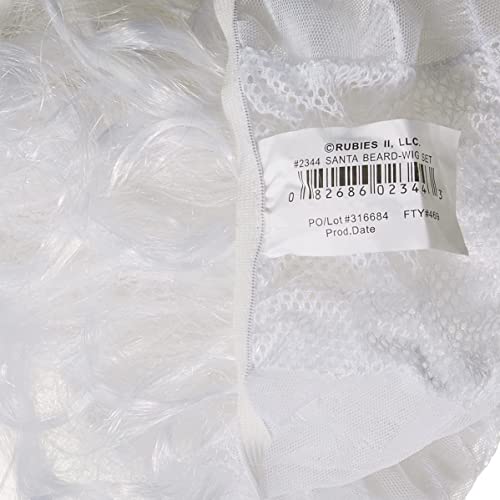 Rubie's Santa Beard and Wig Set, White, One Size