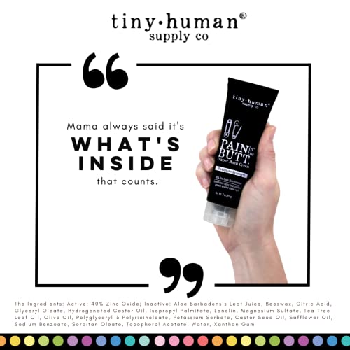 Pain in The Butt MAX Diaper Rash Cream, 3oz, 40% Zinc Oxide, 3-Pack, Natural Ingredients, Petrolatum Free, Soothing, Rapid Relief and Protection for Baby