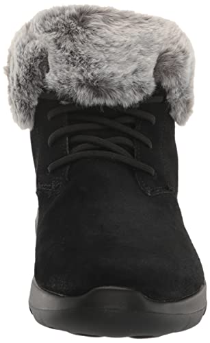 Skechers Women's ON-The-GO Joy-Plush Dreams Fashion Boot, Black/Grey, 7