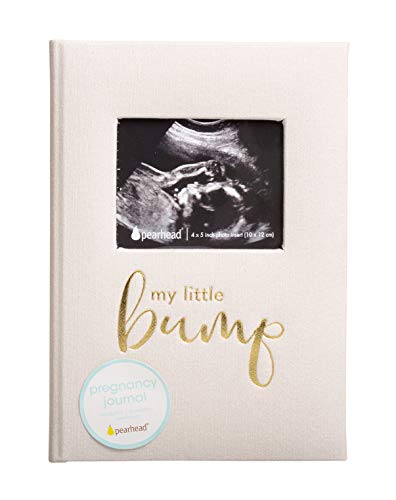 Pearhead Pregnancy Journal, Guided Pregnancy Keepsake Prompted Journal, Gender-Neutral Baby Accessory for New and Expecting Moms, Ivory
