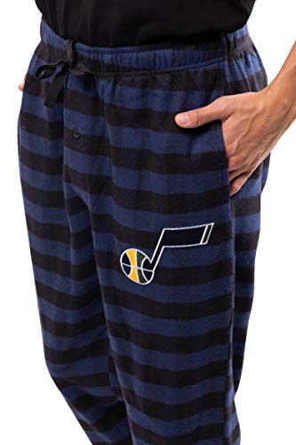 Ultra Game NBA Utah Jazz Mens Sleepwear Super Soft Flannel Pajama Loungewear Pants, Team Color, Medium