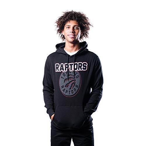 Ultra Game NBA Toronto Raptors Mens Fleece Hoodie Pullover Sweatshirt Primo Metallic, Black, X-Large