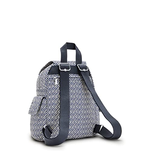 Kipling Women's City Pack Mini Backpack, Lightweight Versatile Daypack, School Bag, Urban Chevron, 10.75''L x 11.5''H x 5.5''D