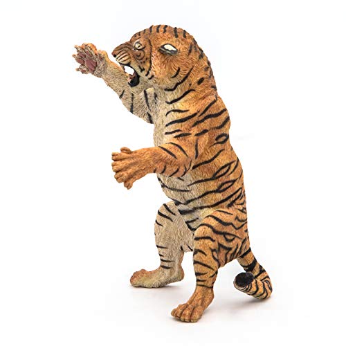 Papo -Hand-Painted - Figurine -Wild Animal Kingdom - Standing Tiger -50208 -Collectible - for Children - Suitable for Boys and Girls- from 3 Years Old