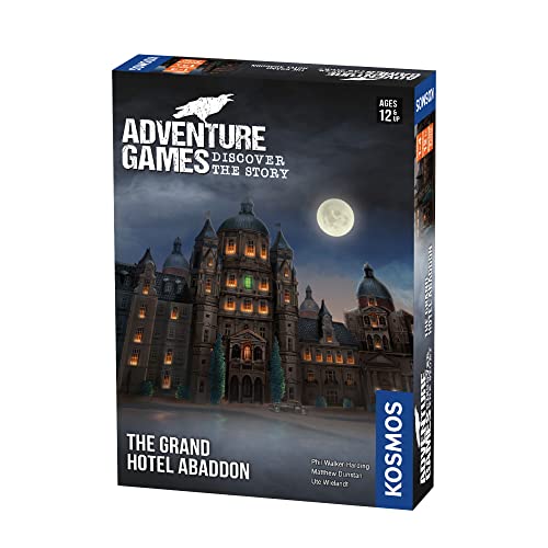 Adventure Games: The Grand Hotel Abaddon - A Kosmos Game from Thames and Kosmos | Collaborative, Replayable Storytelling Gaming Experience for 2 to 4 Players Ages 12+, Grey