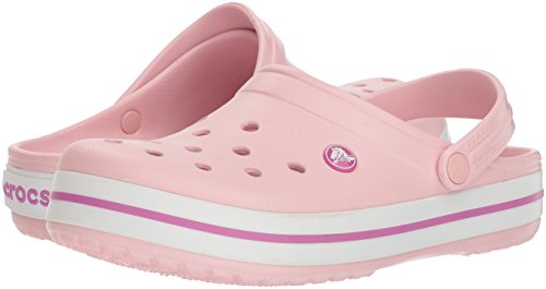 Crocs Unisex Crockband Clogs, Pearl Pink/Wild Orchid, 9 US Women
