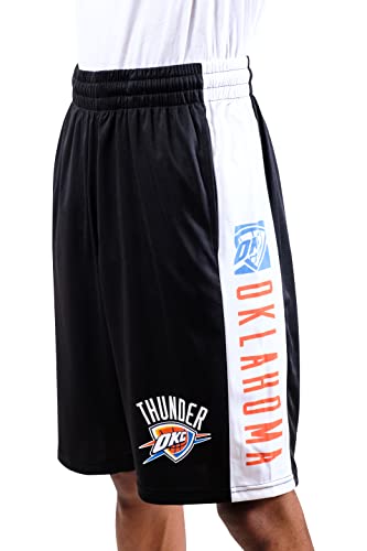 Ultra Game NBA Oklahoma City Thunder Mens Mesh Basketball Shorts, Black, XX-Large
