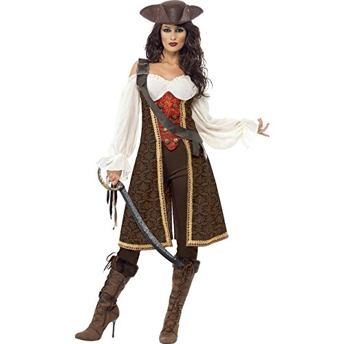 Smiffys High Seas Pirate Wench Costume, M - US Size 10-12