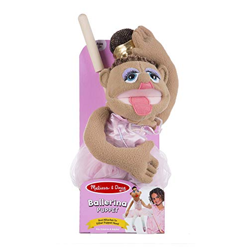 Melissa and Doug Ballerina Puppet (Tina Prima) with Detachable Wooden Rod, Multicolor