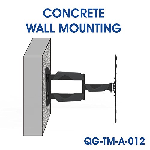 QualGear Qg-TM-A-012 Universal Ultra Slim Low Profile Articulating Wall Mount for 23-55 Inches LED TVs, Black [UL Listed]