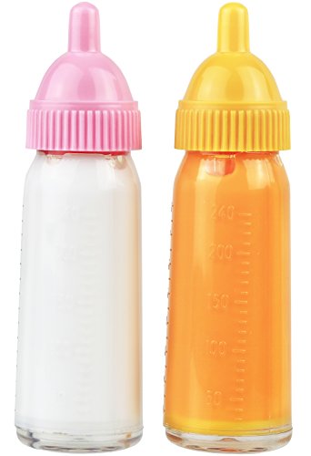 Click N' Play Magic Baby Bottle Toy Set, Play Bottles with Disappearing Milk and Juice, Doll Accessories Toys for Kids and Toddlers, Great Gift for Little Girls Ages 2-4