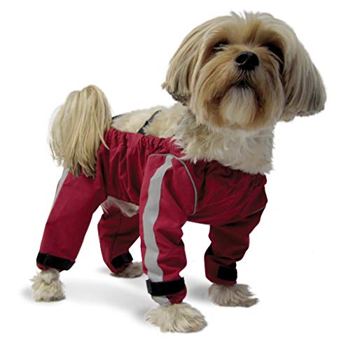 FouFou Dog 62555 Bodyguard Protective All-Weather Dog Pants, Medium, Red