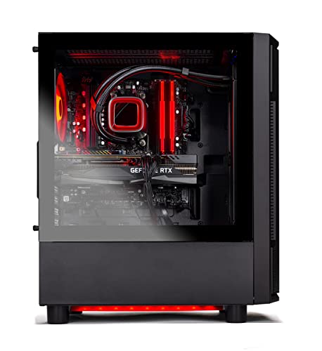 Skytech Shadow Gaming PC Desktop – AMD Ryzen 5 7600X 4.7 GHz, RTX 3060, 1TB NVME SSD, 32G DDR5 RGB, 600W Gold PSU, 240mm AIO, AC Wi-Fi, Windows 11 Home 64-bit