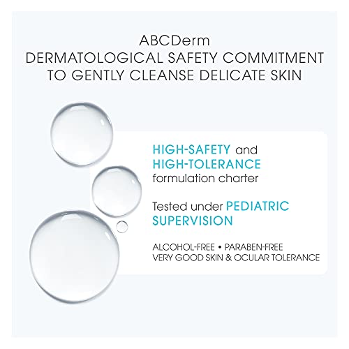 Bioderma - ABCDerm H2O Micellar Water - Micellar Cleansing Water - Baby and Kid Face and Body Wash - Sensitive Skin Micellar Water - Face Cleanser For Kids