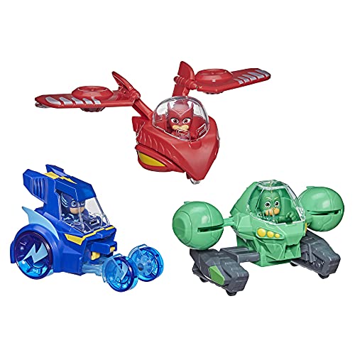 PJ Masks 3-in-1 Combiner Jet Preschool Toy, PJ Masks Toy Set with 3 Connecting PJ Masks Cars and 3 Action Figures for Kids Ages 3 and Up