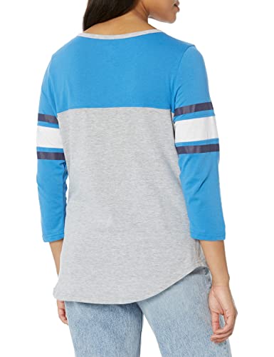 Ultra Game NBA Oklahoma City Thunder Womens T-Shirt Raglan Baseball 3/4 Long Sleeve Tee Shirt, Team Color, X-Large