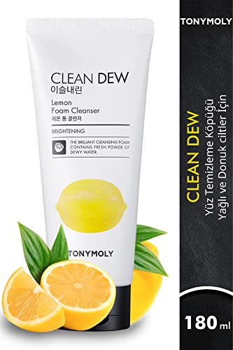 TONYMOLY Clean Dew Lemon Foam Cleanser, Lemon, 6 Fl Oz