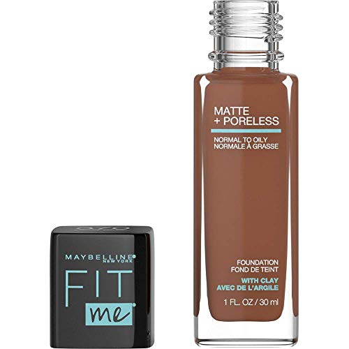 Maybelline Fit Me Matte + Poreless Liquid Oil-Free Foundation Makeup, Deep Bronze, 1 fl; oz
