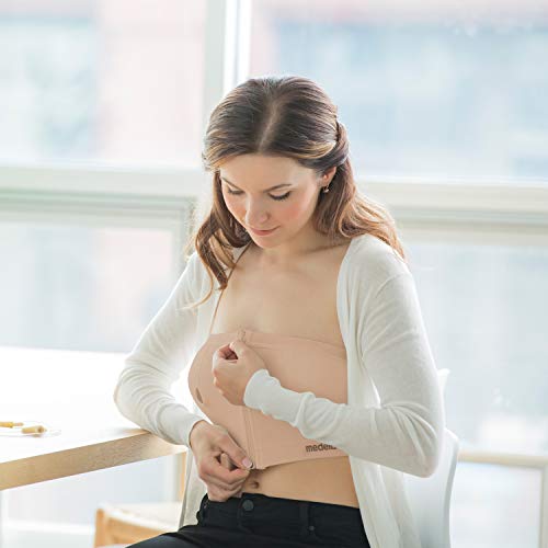 Medela Easy Expression Hands Free Pumping Bra, Nude, Small, Comfortable and Adaptable with No-Slip Support for Multitasking