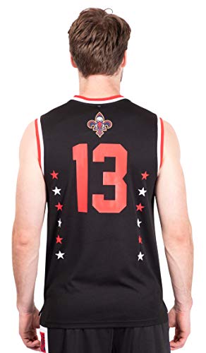 Ultra Game NBA New Orleans Pelicans Mens Jersey Sleeveless Muscle T-Shirt, Black, Large
