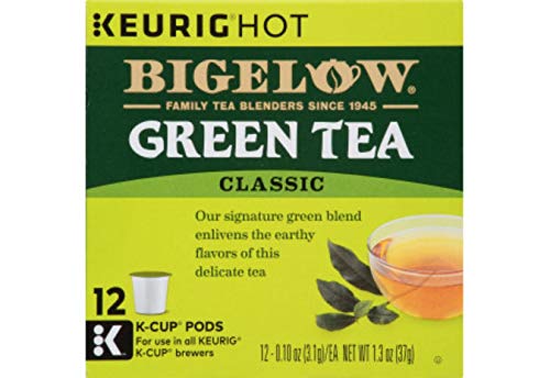 Bigelow Tea Green Tea Keurig K-Cup Pods Box, Caffeinated, 7.8 Oz, 12 Count, Pack of 6