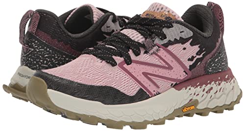 New Balance Women's Fresh Foam X Hierro V7 Trail Running Shoe, Stone Pink/Blacktop/Washed Burgundy, 6.5 Wide